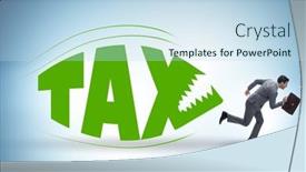  Presentation with burden - Slide deck enhanced with concept-of-the-tax-burden background and a sky blue colored foreground