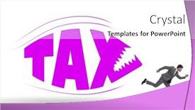  Presentation with burden - PPT theme having concept-of-the-tax-burden background and a white colored foreground