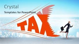  Presentation with burden - Presentation featuring concept-of-the-tax-burden background and a arctic colored foreground