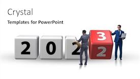  Presentation with candles for 2020 new year - PPT theme having concept-of-the-year-2022 background and a white colored foreground