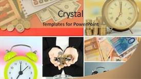  Presentation with time value of money - Presentation featuring concept of time and money background and a yellow colored foreground