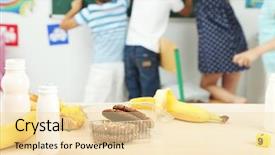  Presentation with school lunch - Slide deck having concept of time for lunch background and a lemonade colored foreground