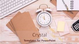  Presentation with time management - Slide set having concept-of-time-management background and a lemonade colored foreground