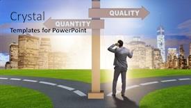  Presentation with trade - Slide set enhanced with concept-of-trade-off-between background and a light blue colored foreground