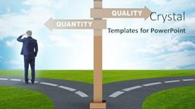  Presentation with trade - Slides consisting of concept-of-trade-off-between background and a sky blue colored foreground