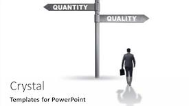  Presentation with trade - Slide set consisting of concept-of-trade-off-between background and a white colored foreground