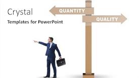  Presentation with trade - Slide deck having concept-of-trade-off-between background and a white colored foreground