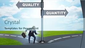  Presentation with trade - Slide set featuring concept-of-trade-off-between background and a cool aqua colored foreground