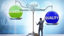  Presentation with trade - PPT theme featuring concept-of-trade-off-between background and a sky blue colored foreground