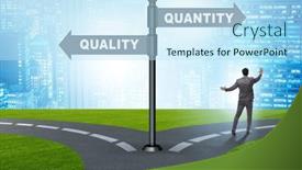  Presentation with trade - Presentation theme featuring concept-of-trade-off-between background and a sky blue colored foreground