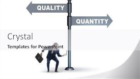  Presentation with trade - Theme featuring concept-of-trade-off-between background and a white colored foreground