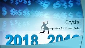  Presentation with concept - PPT theme with concept of transition between 2018 background and a  colored foreground