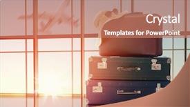  Presentation with holiday - Audience pleasing theme consisting of concept of travel and holiday backdrop and a coral colored foreground