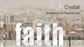  Presentation with trust - Audience pleasing slides consisting of concept of trust belief credit etc with 3d text under sky in the modern city and one asian business man looking it backdrop and a soft green colored foreground