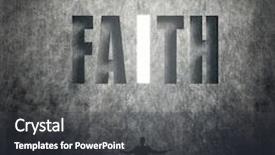  Presentation with trust - Cool new slides with concept of trust belief credit etc man stand on wall with text backdrop and a dark gray colored foreground