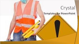  Presentation with under construction - PPT layouts with concept-of-under-construction background and a white colored foreground