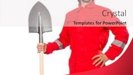  Presentation with under construction - Beautiful slide set featuring concept-of-under-construction backdrop and a sky blue colored foreground