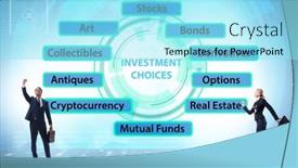  Presentation with investment - PPT theme having concept-of-various-financial-investment background and a arctic colored foreground