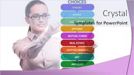  Presentation with investment - Slides with concept-of-various-financial-investment background and a sky blue colored foreground