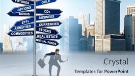  Presentation with investment - PPT layouts having concept-of-various-financial-investment background and a light blue colored foreground