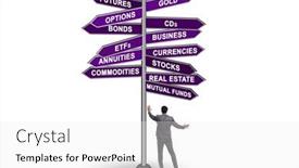  Presentation with investment - Slide deck enhanced with concept-of-various-financial-investment background and a  colored foreground