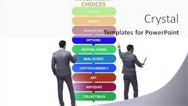  Presentation with investment - Theme enhanced with concept-of-various-financial-investment background and a white colored foreground