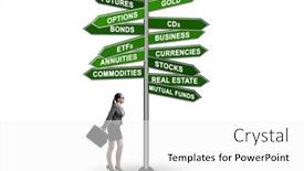  Presentation with investment - Slide set enhanced with concept-of-various-financial-investment background and a white colored foreground