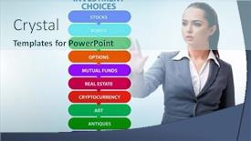  Presentation with investment - Slide deck with concept-of-various-financial-investment background and a sky blue colored foreground