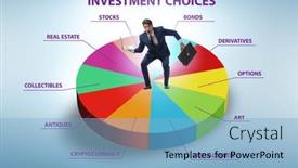  Presentation with investment - Theme enhanced with concept-of-various-financial-investment background and a light blue colored foreground