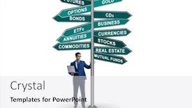  Presentation with investment - Presentation having concept-of-various-financial-investment background and a white colored foreground