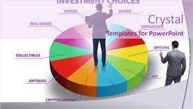  Presentation with investment - Presentation theme consisting of concept-of-various-financial-investment background and a pink colored foreground
