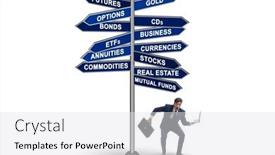  Presentation with investment - Presentation theme enhanced with concept-of-various-financial-investment background and a white colored foreground