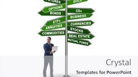  Presentation with investment - PPT theme enhanced with concept-of-various-financial-investment background and a white colored foreground