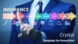  Presentation with insurance - Slide deck featuring concept-of-various-types background and a navy blue colored foreground