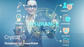  Presentation with insurance - Slides with concept-of-various-types background and a teal colored foreground