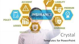 Presentation with insurance - Audience pleasing presentation theme consisting of concept-of-various-types backdrop and a white colored foreground