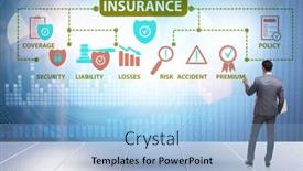  Presentation with insurance - Amazing presentation design having concept-of-various-types backdrop and a light blue colored foreground