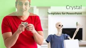  Presentation with deliver - Cool new PPT theme with concept-of-very-slow-pizza backdrop and a soft green colored foreground