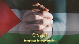  Presentation with israel flag - Presentation theme with concept-of-war-between-israel background and a  colored foreground