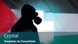  Presentation with israel flag - Theme consisting of concept-of-war-between-israel and a  colored foreground