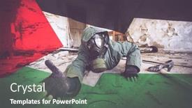  Presentation with israel flag - PPT layouts having concept-of-war-between-israel and a gray colored foreground