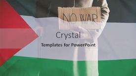  Presentation with israel flag - PPT theme enhanced with concept-of-war-between-israel and a  colored foreground