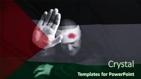  Presentation with israel flag - Theme enhanced with concept-of-war-between-israel and a forest green colored foreground