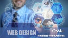  Presentation with web design - Amazing slide set having concept of web design backdrop and a ocean colored foreground