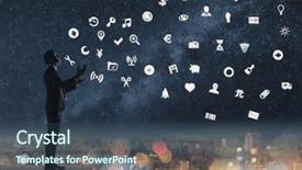  Presentation with web technology - Cool new presentation with concept of web internet technology backdrop and a  colored foreground