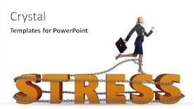  Presentation with stress - PPT theme featuring concept-of-work-related-stress background and a white colored foreground