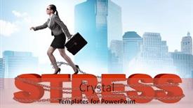  Presentation with stress - Presentation theme consisting of concept-of-work-related-stress background and a red colored foreground