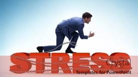  Presentation with related - Presentation theme having concept-of-work-related-stress background and a red colored foreground