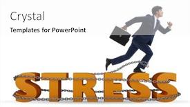  Presentation with stress - Slide deck with concept-of-work-related-stress background and a white colored foreground
