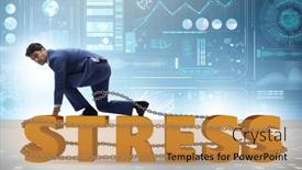  Presentation with stress - Presentation consisting of concept-of-work-related-stress background and a gold colored foreground